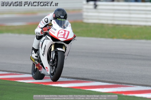 2010-06-26 Misano 0478 Rio - Superstock 1000 - Free Practice - Maxime Berger - Honda CBR1000RR